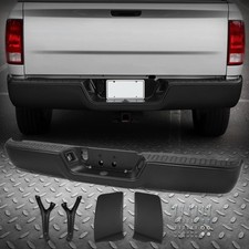 Black Steel Rear Step Bumper Assembly w/o Sensor Holes for 09-24 Dodge Ram 1500 picture