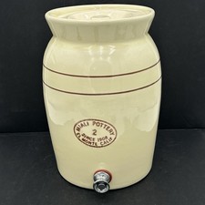 MIALI Pottery 2 Gal Ceramic Beverage Crock El Monte California RARE Vintage picture