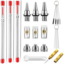 21 Pieces Airbrush Nozzle Cap Kit Airbrush Needle Replacement Parts Airbrush ... picture