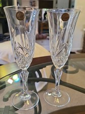 Vintage Cristal d'Arques Salzbourg Crystal Champagne Flutes - Set of 2 picture