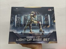 zd toys IRON MAN MARK 42 & LIGHT-UP BASE 1/10 action figure iron man 3 NEW picture