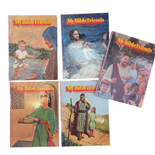 My Bible Friends 1977 Color Illustrated LOT of 5 Book Set By Etta Degering picture