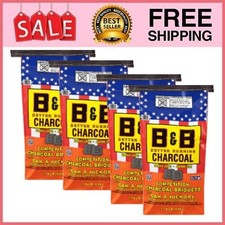 4 Bag B&B Charcoal Competition Oak Charcoal Briquets 17.6lb Bag picture