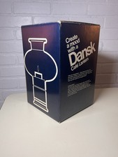 VTG Dansk Christianshavn Blue Ceramic Glass Hurricane Lantern Candle Holder MCM picture