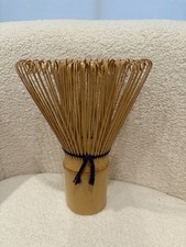 Vintage Japanese Bamboo Whisk Chasen Flower Vase Matcha Tea Ceremony 26cm 10in picture