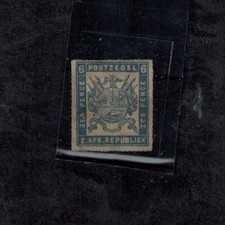 TRANSVAAL 1876 SG 73 6d Deep Blue Fine Roulette Coarse Soft White Paper MNG GEM picture