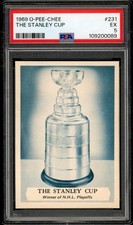1969-70 OPC O PEE CHEE NHL Hockey #231 The Stanley Cup PSA 5 EX Bobby Orr Back picture