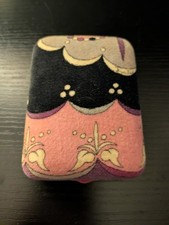 Vtg 1960's Emilio Pucci Firenze Velvet Jewelry Presentation Box Pink Mod Print picture