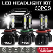 60PCS 9005 9006 H11 Combo COB LED Headlight Fog Lamp Bulb 6000K High Low Beam picture