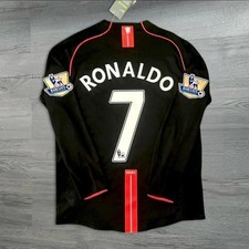RONALDO NO.7 Manchester United 07/08 Black Away Retro Jersey (Sizes S-XXL) picture