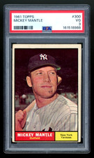 1961 Topps Baseball #300 Mickey Mantle New York Yankees HOF PSA 3  picture