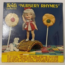 Vintage Heidi Pocketbook Doll Nursery Rhymes 33 1/3 LP Majorette Record M-301 picture