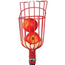 Best Garden Fruit Harvest Picker Metal Tong Padded Basket Red picture