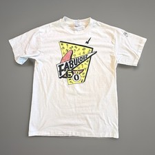 Vintage 80s Hanes Fabulous 50s Mercy Employee Campaign T-Shirt USA Single Stitch picture