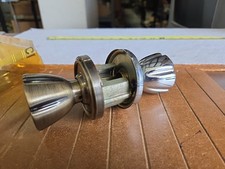 vintage weslock privacy lock antique brass and polished chrome finish two color picture