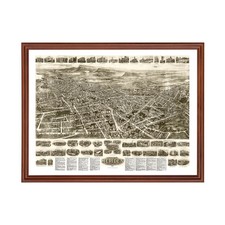 Old Map of Meriden, CT 1918 - Vintage Meriden Connecticut Ar picture