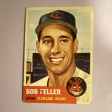 Topps 1953 Bob Feller #54 Cleveland Indians MLB Baseball Card Base Set picture