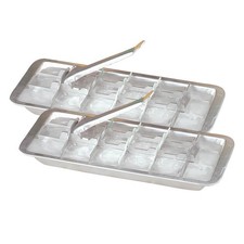 Vintage Kitchen Aluminum Metal Ice Cube Trays, Set of 2 picture