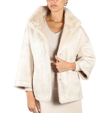 ARTICO Reversible Faux Sherling Jacket Made in Italy EU 40 Sz Small $850 New NWT picture