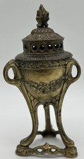 Antique French S.R. 598 Art Nouveau Depose Rose Urn Incense Burner Censer 1920s picture