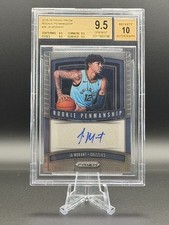 2019-20 Panini Prizm Ja Morant Rookie Penmanship Auto BGS 9.5 QUAD 9.5 10 Auto picture