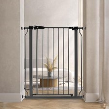 BALANCEFROM WALK-THRU SAFETY GATE CHILD PROOF FENCE FOR DOORWAYS - GRAPHITE picture