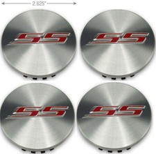 4x Center Wheel Caps 66mm FOR Camaro SS Colorado Equinox Traverse Blazer BRUSHED picture