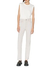 NWT $1,198 FRAME Le Super High Straight Leather Pants in Bone Sz 24 NEW picture