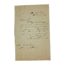 1860 Marcus J. Parrott Kansas Territory Delegate Signed Letter – Pre-Civil War picture