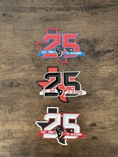 Houston Texans 25th Year Anniversary Patch Plastic TPU Iron On / Sew On Patch picture