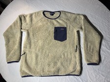 Patagonia Los Gatos Fleece Crewneck Pullover Brown Mens LARGE Preppy picture