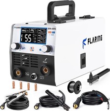 FLARING 155Amp MIG Welder, 110V Flux Core Welder Flux MIG/Lift TIG/Stick 3-in-1 picture