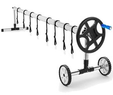 18FT Aluminum Solar Pool Cover Reel System – Adjustable In-Ground Swimming Po... picture