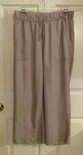 Splendid Women's Pull-On Wide Leg Crop Ankle Pants Size Small Khaki (Tan) picture