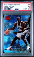 1998-99 SkyBox Premium #184 Isaac Austin Star Rubies PSA 7 /50 90's Grail Ike picture