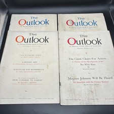 4 Antique 1923 THE OUTLOOK MAGAZINES Modern Miracles Ku Klux Klan Photos Ads picture