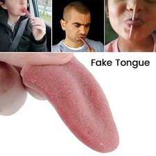 5 Pack Realistic Fake Tongue Stretch Gag Joke Prank Magic Trick Scary Funny Toy picture