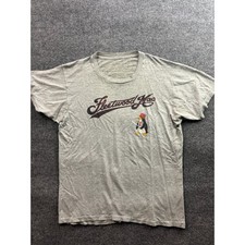 Fleetwood Mac T-Shirt Mens L Gray 1982 Vintage Penguin Baseball Single Stitch picture
