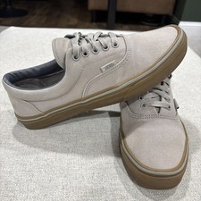 VANS Men's Low Top Vintage Sneakers Gray Lace-Up Gum Rubber Sole 9.5 -RARE COLOR picture