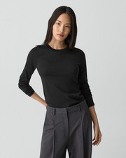 Theory Women's Black Long Sleeve Shirt Size Small. Jackson 3 G014532R New w/Tags picture