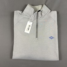 Fairway & Greene Golf Pullover Valley Chest Logo 1/4 Zip Medium Gray NWT $155 picture