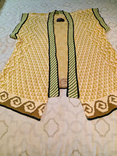 Summa Design Vintage Geometric Southwestern Aztec Knit Open Front Vest Cardigan picture
