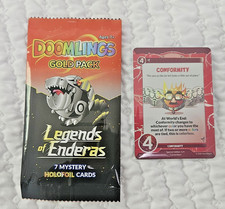 Doomlings Legends of Enderas Gold Pack 7-Card Mystery Holofoil + GenCon Promo picture