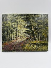 Contemporary Impasto Woodland Path Oil Painting on Canvas picture
