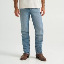 Wrangler Men's Authentic Blue Cowboy Cut Jeans - Light Wash 32x30 picture