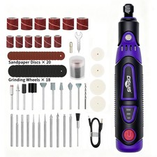 Rechargeable Cordless Rotary Tool Kit 82pc Accessories Mini Rotary Tool 3 Speeds picture