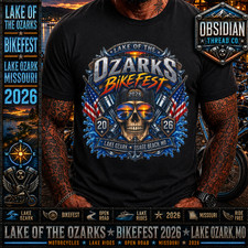 Lake Ozarks Bikefest 2026 Missouri Motorcycle Rally Biker T-Shirt Tee No Harley picture
