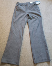 NWT Worthington Pants Womens Size 6 Grey Pinstripe Modern Fit Polyester Blend picture