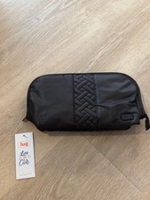 Lug Flash Cosmetic Case Black Travel Makeup Organizer Clear Zip Pockets NWT picture