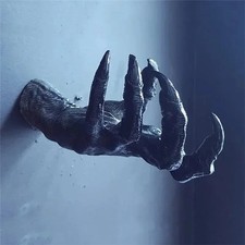 Gothic Witch Hand Wall Hook Resin Key Holder Bag Hanger Gothic Home Decor Statue picture